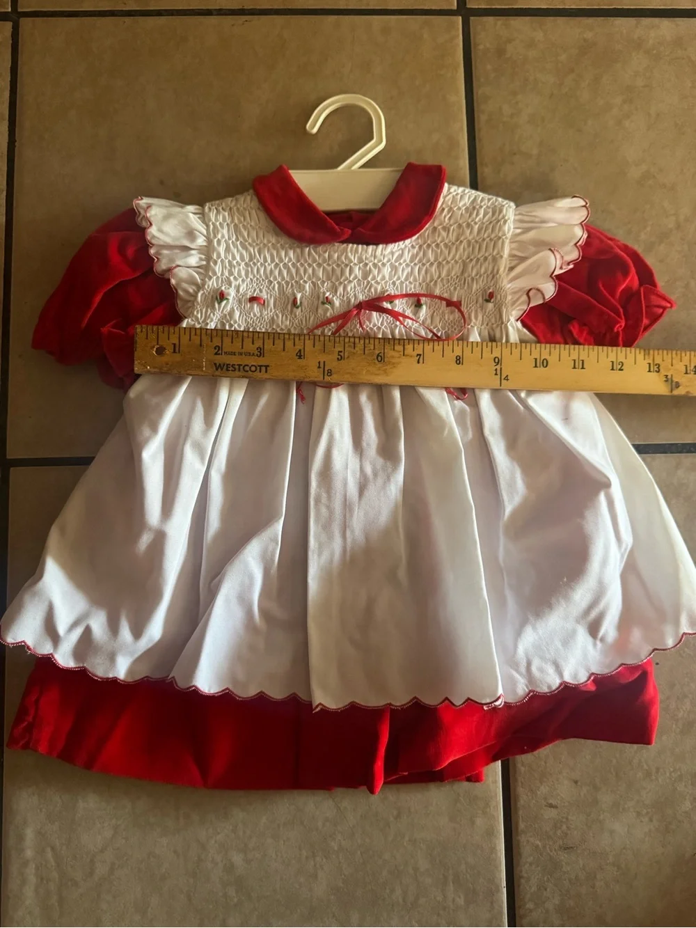 Vintage Ami Red and White Baby Dress